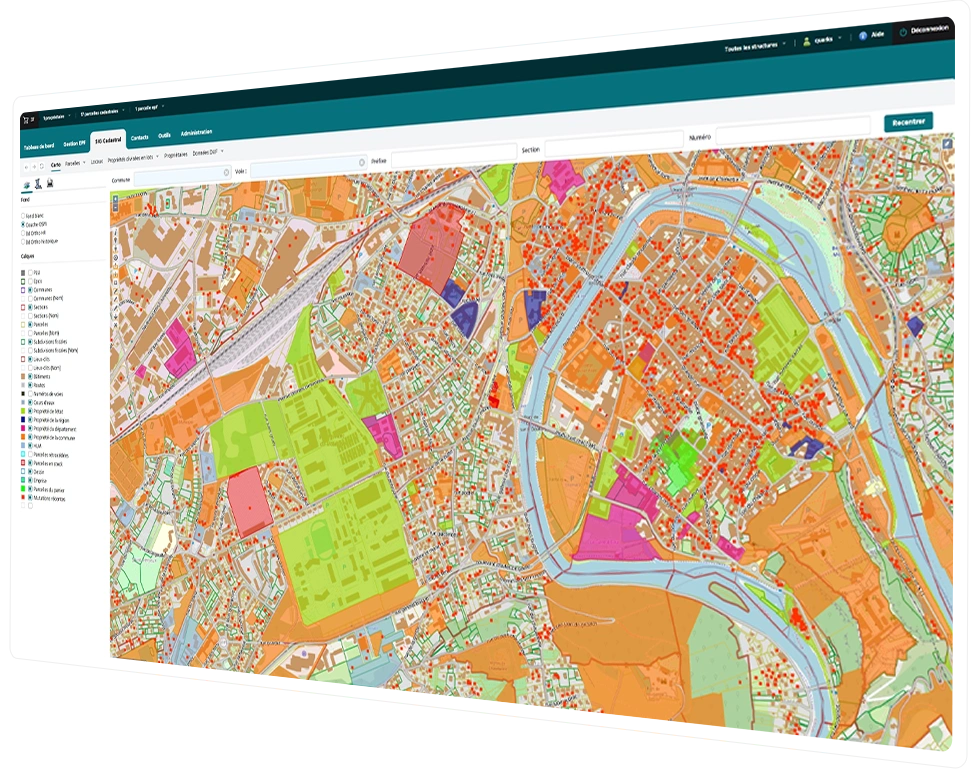 Ecran quarks epf cartographie